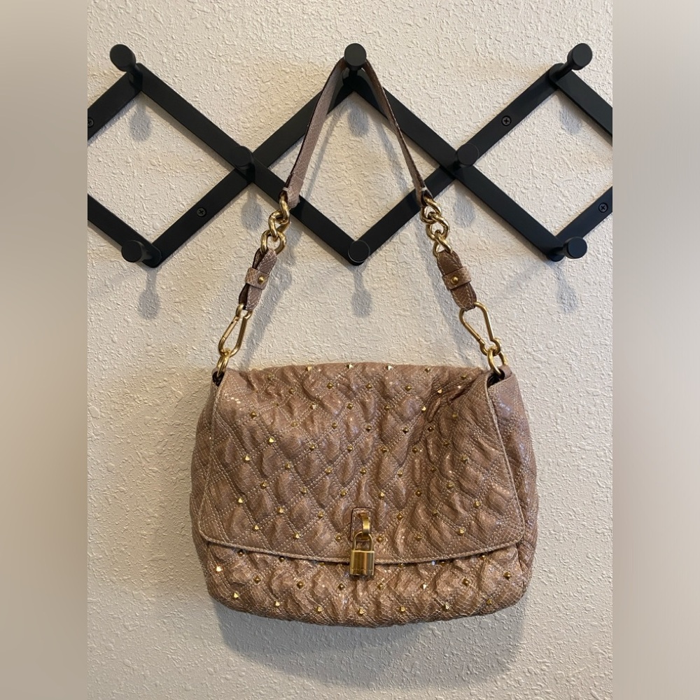 Marc Jacobs Stardust Python Embossed “Beat” Handb… - image 1